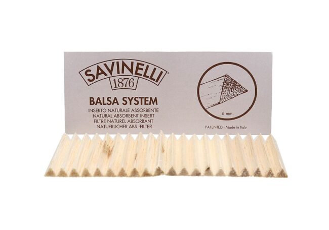 Filtro para Cachimbo Balsa - Savinelli - 6mm (Pacote com 20)